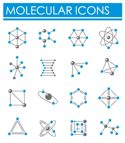 Molecular related icons set on background for graphic and web design. Creative illustration concept symbol for web or mobile app.