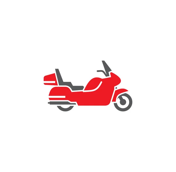 Icono relacionado con la motocicleta en el fondo para el diseño gráfico y web. Símbolo de concepto de ilustración creativa para web o aplicación móvil . — Vector de stock