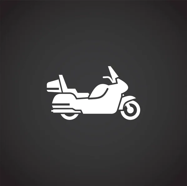 Icône liée à la moto sur fond pour la conception graphique et web. Symbole de concept d'illustration créative pour application web ou mobile . — Image vectorielle