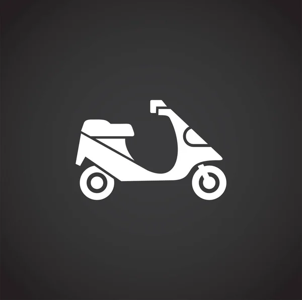 Motorradbezogenes Symbol im Hintergrund für Grafik- und Webdesign. kreatives Illustrationskonzept Symbol für Web oder mobile App. — Stockvektor