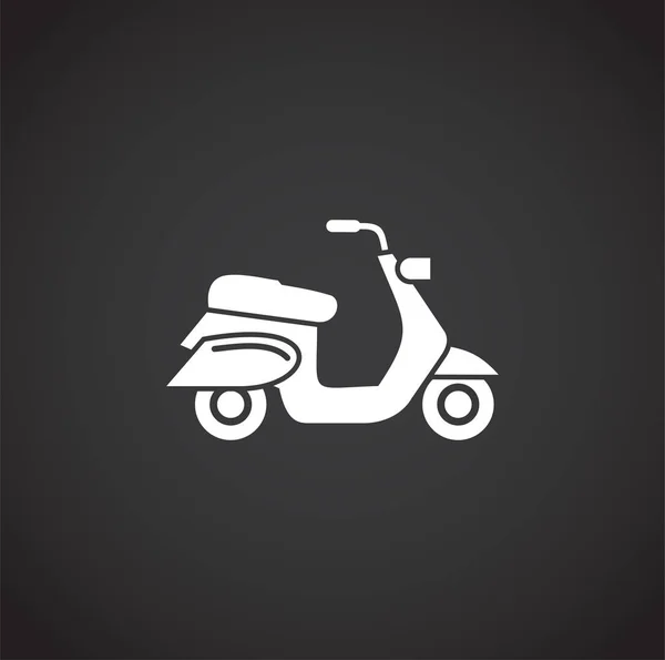 Icône liée à la moto sur fond pour la conception graphique et web. Symbole de concept d'illustration créative pour application web ou mobile . — Image vectorielle