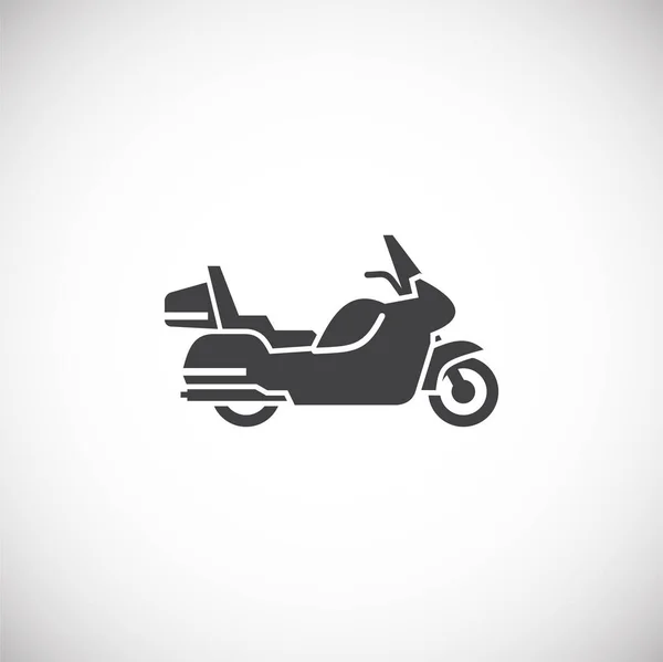 Ikona związana z motocyklem na tle grafiki i projektowania stron internetowych. Kreatywny symbol ilustracji dla aplikacji webowej lub mobilnej. — Wektor stockowy