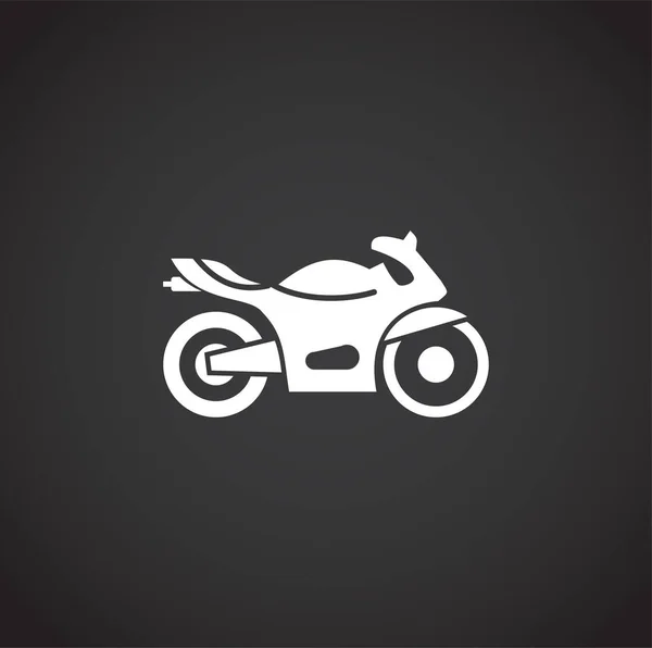 Motorcykel relaterade ikon på bakgrund för grafisk och webbdesign. Kreativ illustration konceptsymbol för webben eller mobilappen. — Stock vektor