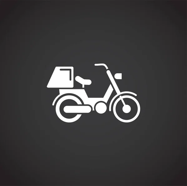 Ícone relacionado à motocicleta em segundo plano para design gráfico e web. Símbolo de conceito de ilustração criativa para web ou aplicativo móvel . —  Vetores de Stock