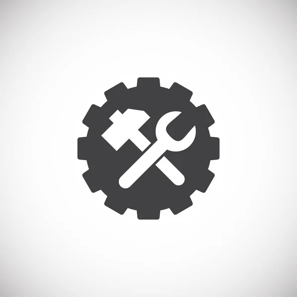 Getriebesymbol im Hintergrund für Grafik- und Webdesign. kreatives Illustrationskonzept Symbol für Web oder mobile App. — Stockvektor