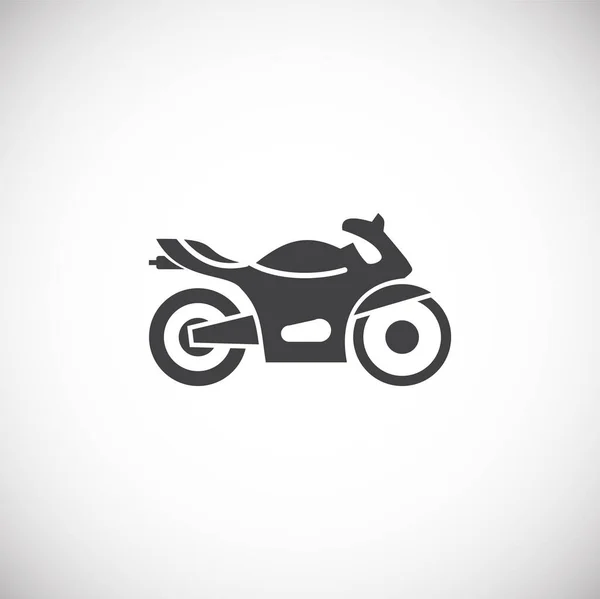 Icono relacionado con la motocicleta en el fondo para el diseño gráfico y web. Símbolo de concepto de ilustración creativa para web o aplicación móvil . — Vector de stock