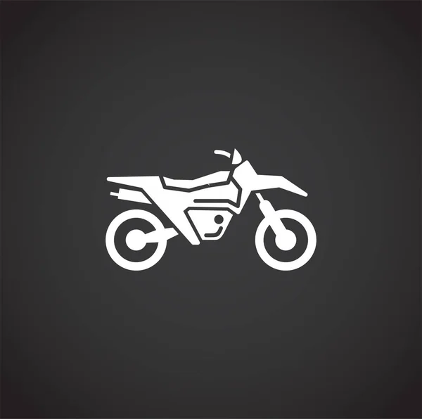 Ícone relacionado à motocicleta em segundo plano para design gráfico e web. Símbolo de conceito de ilustração criativa para web ou aplicativo móvel . —  Vetores de Stock