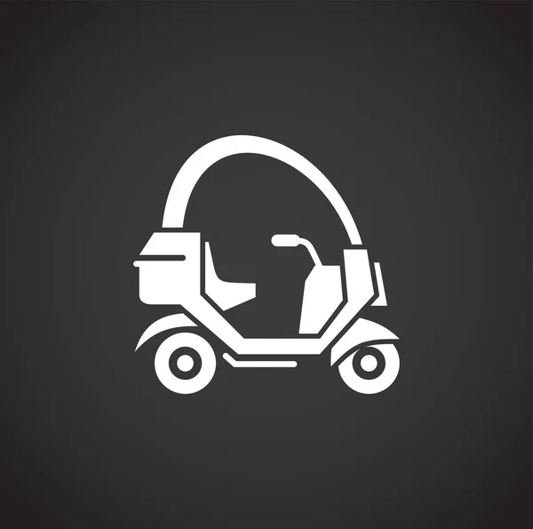 Icono relacionado con la motocicleta en el fondo para el diseño gráfico y web. Símbolo de concepto de ilustración creativa para web o aplicación móvil . — Vector de stock