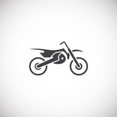 Grafik ve web tasarımı için arka planda motosikletle ilgili simge. Web veya mobil uygulama için yaratıcı illüstrasyon konsepti sembolü.