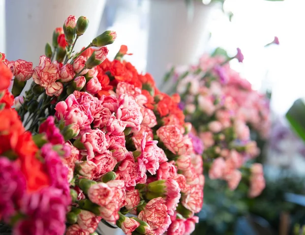 Bouquet con fiore in fiore. Sfondo floreale. Foto a bassa profondità. Colori tenui tonici — Foto Stock