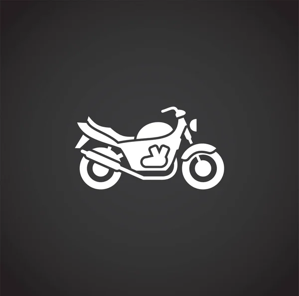 Ícone relacionado à motocicleta em segundo plano para design gráfico e web. Símbolo de conceito de ilustração criativa para web ou aplicativo móvel . — Vetor de Stock