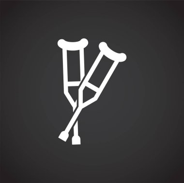 Grafik ve web tasarımı için arka planda insan engelli ikonu var. Web veya mobil uygulama için yaratıcı illüstrasyon konsepti sembolü.