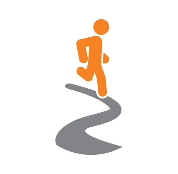 Running related icon on background for graphic and web design. Creative illustration concept symbol for web or mobile app. — 스톡 벡터