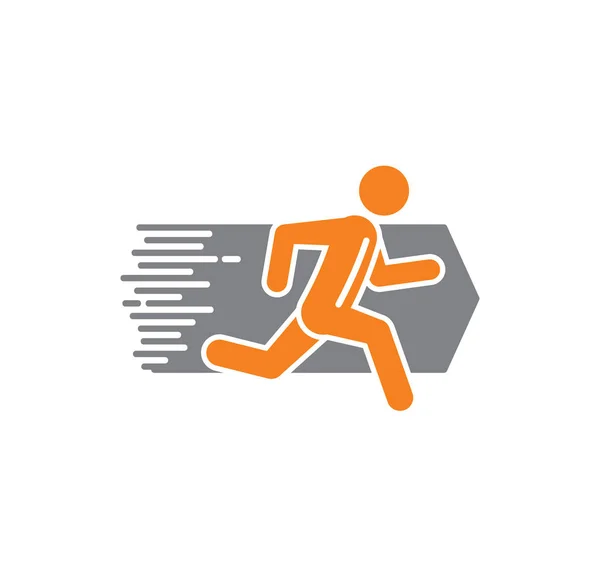 Running related icon on background for graphic and web design. Creative illustration concept symbol for web or mobile app. — 스톡 벡터