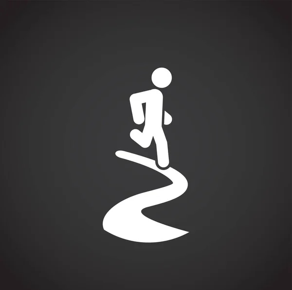 Running related icon on background for graphic and web design. Creative illustration concept symbol for web or mobile app. — 스톡 벡터