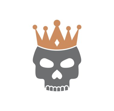 Grafik ve web tasarımı için arka planda kurukafa simgesi. Web veya mobil uygulama için yaratıcı illüstrasyon konsepti sembolü.