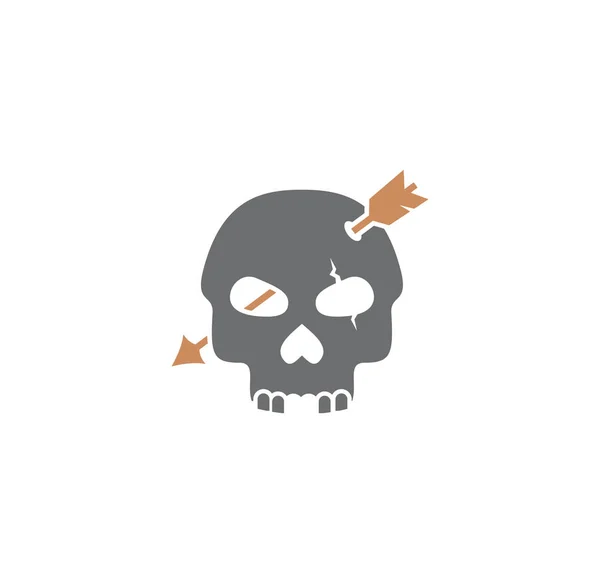 Skull icon on background for graphic and web design. Creative illustration concept symbol for web or mobile app. — 스톡 벡터