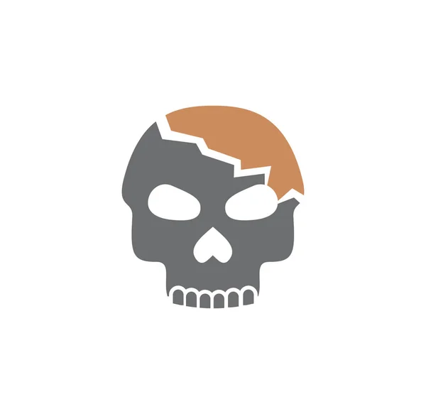 Skull icon on background for graphic and web design. Creative illustration concept symbol for web or mobile app. — 스톡 벡터