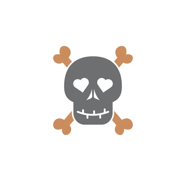 Skull icon on background for graphic and web design. Creative illustration concept symbol for web or mobile app. — 스톡 벡터