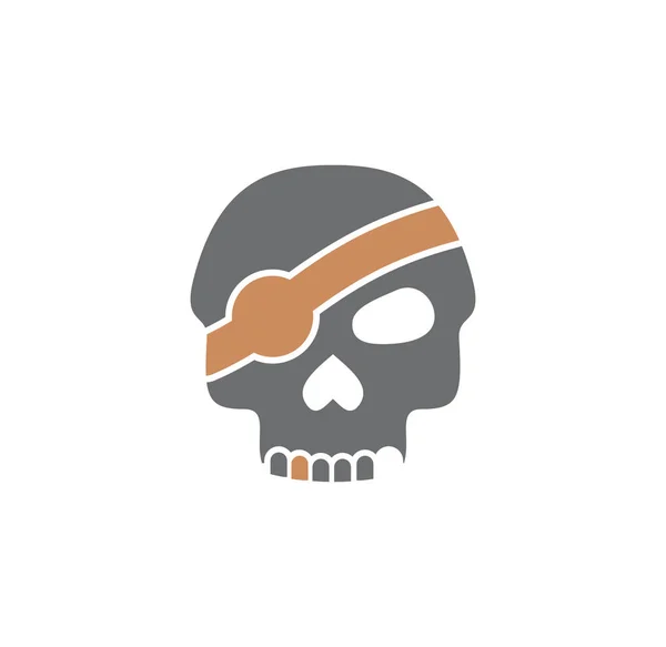 Skull icon on background for graphic and web design. Creative illustration concept symbol for web or mobile app. — 스톡 벡터