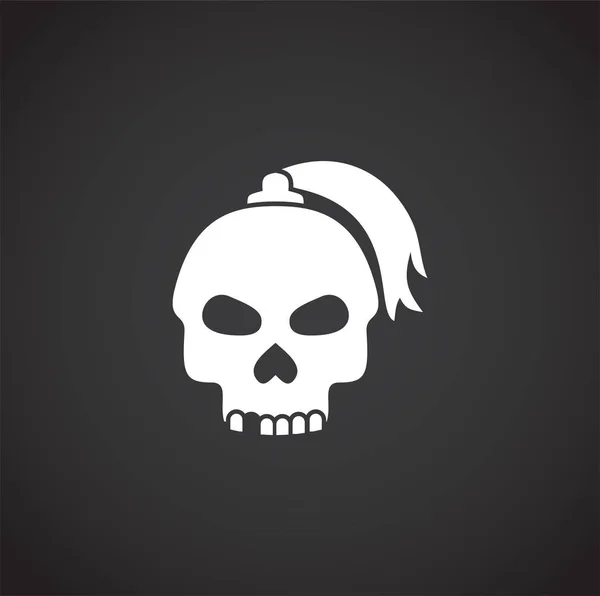 Skull icon on background for graphic and web design. Creative illustration concept symbol for web or mobile app. — Stock Vector