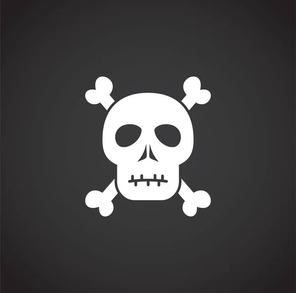 Skull icon on background for graphic and web design. Creative illustration concept symbol for web or mobile app. — 스톡 벡터