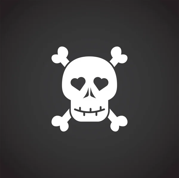 Skull icon on background for graphic and web design. Creative illustration concept symbol for web or mobile app. — 스톡 벡터