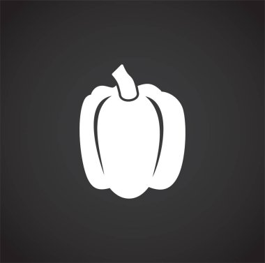 Grafik ve web tasarımı için arka planda sebzelerle ilgili simge. Web veya mobil uygulama için yaratıcı illüstrasyon konsepti sembolü.