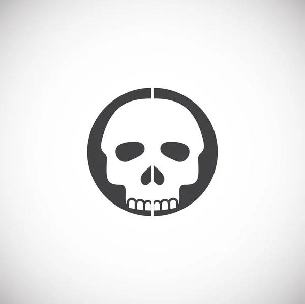 Skull icon on background for graphic and web design. Creative illustration concept symbol for web or mobile app. — 스톡 벡터