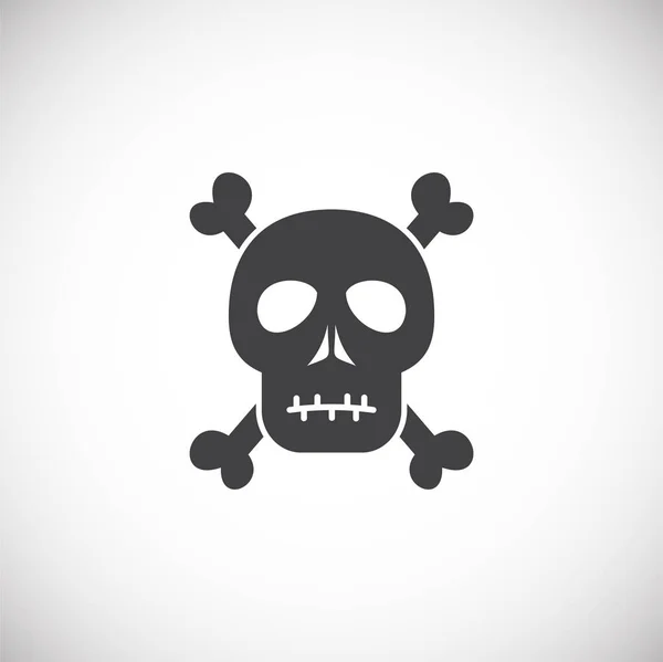 Skull icon on background for graphic and web design. Creative illustration concept symbol for web or mobile app. — 스톡 벡터