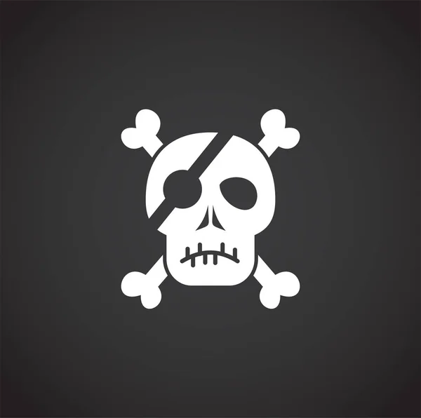 Skull icon on background for graphic and web design. Creative illustration concept symbol for web or mobile app. — 스톡 벡터