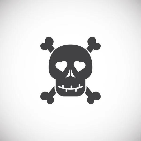 Skull icon on background for graphic and web design. Creative illustration concept symbol for web or mobile app. — 스톡 벡터