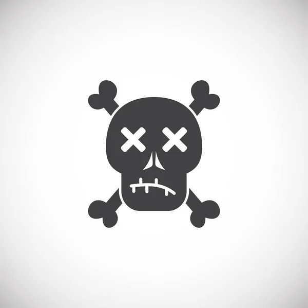 Skull icon on background for graphic and web design. Creative illustration concept symbol for web or mobile app. — 스톡 벡터