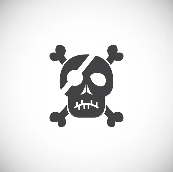 Skull icon on background for graphic and web design. Creative illustration concept symbol for web or mobile app. — 스톡 벡터