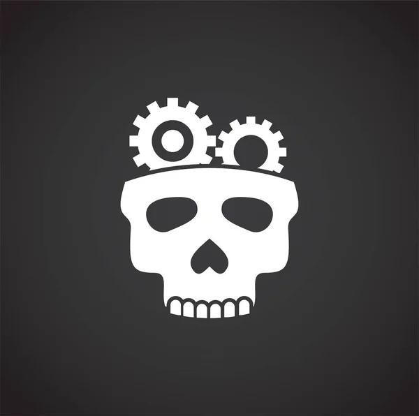 Totenkopf-Symbol auf dem Hintergrund für Grafik- und Webdesign. kreatives Illustrationskonzept Symbol für Web oder mobile App. — Stockvektor