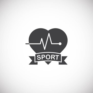Grafik ve web tasarımı için arka planda sporla ilgili simge. Web veya mobil uygulama için yaratıcı illüstrasyon konsepti sembolü.