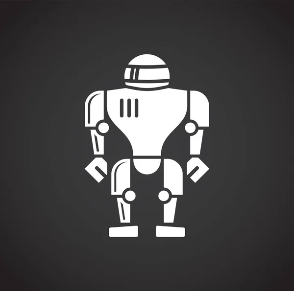Ikona související s výrobou robotů na pozadí pro grafický a webový design. Creative illustration concept symbol pro web nebo mobilní aplikaci. — Stockový vektor