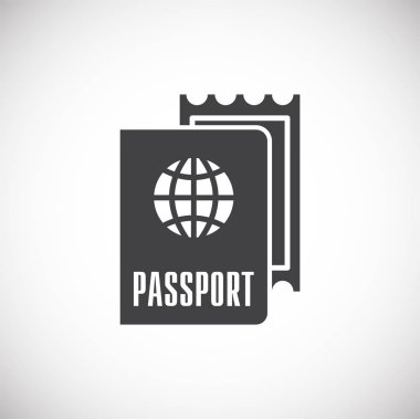 Grafik ve web tasarımı için arka planda seyahat ile ilgili simge. Web veya mobil uygulama için yaratıcı illüstrasyon konsepti sembolü.