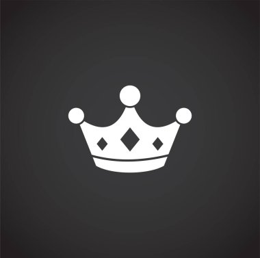 Crown icon on background for graphic and web design. Creative illustration concept symbol for web or mobile app.