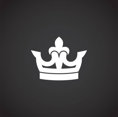 Crown icon on background for graphic and web design. Creative illustration concept symbol for web or mobile app.