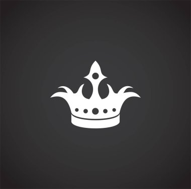 Crown icon on background for graphic and web design. Creative illustration concept symbol for web or mobile app.
