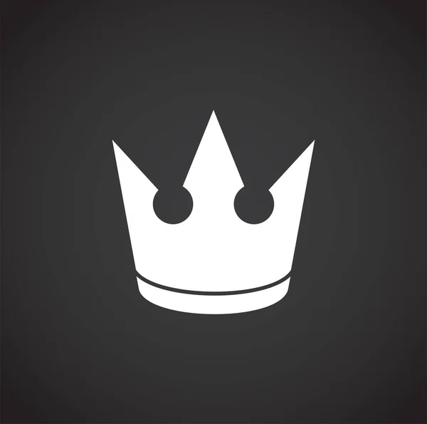 Crown icon on background for graphic and web design. Creative illustration concept symbol for web or mobile app. — 图库矢量图片