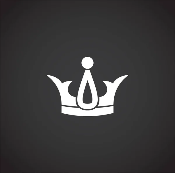 Crown icon on background for graphic and web design. Creative illustration concept symbol for web or mobile app. — 图库矢量图片