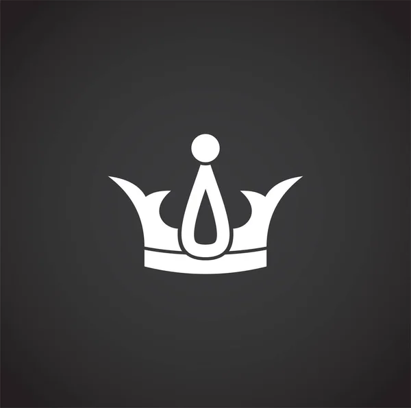 Crown icon on background for graphic and web design. Creative illustration concept symbol for web or mobile app. — Stock vektor