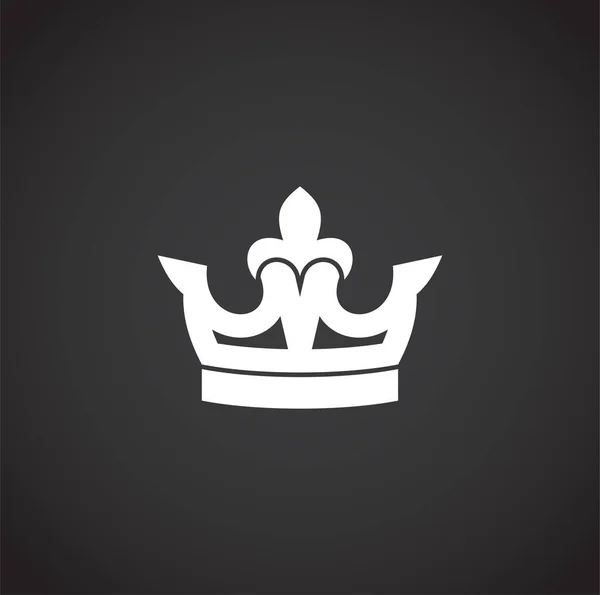 Crown icon on background for graphic and web design. Creative illustration concept symbol for web or mobile app. — 스톡 벡터