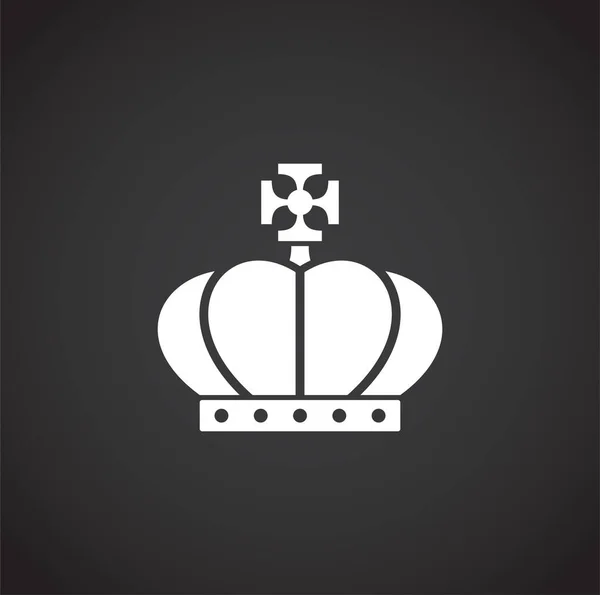 Crown icon on background for graphic and web design. Creative illustration concept symbol for web or mobile app. — ストックベクタ