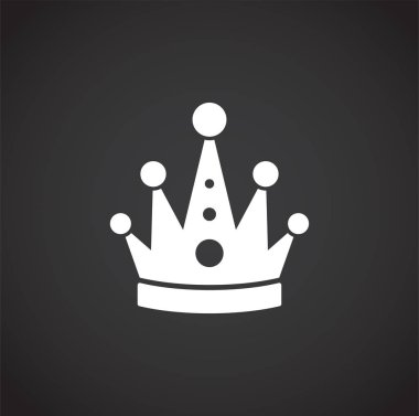 Crown icon on background for graphic and web design. Creative illustration concept symbol for web or mobile app.