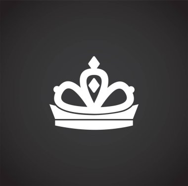 Crown icon on background for graphic and web design. Creative illustration concept symbol for web or mobile app.