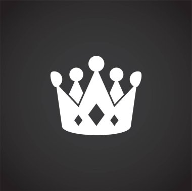 Crown icon on background for graphic and web design. Creative illustration concept symbol for web or mobile app.