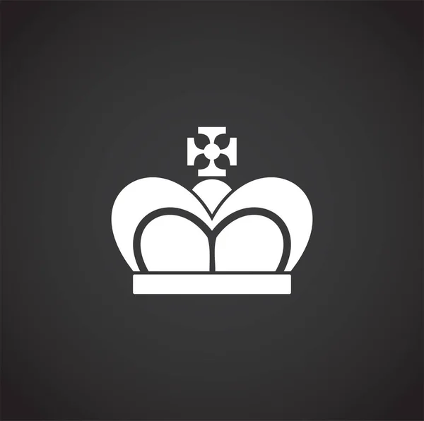Ikona korony na tle grafiki i projektowania stron internetowych. Kreatywny symbol ilustracji dla aplikacji webowej lub mobilnej. — Wektor stockowy